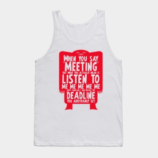 Death By Meeting 2 Tank Top